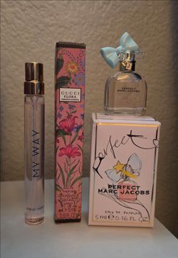 Giorgio Armani My Way Nectar, Gucci Flora Gorgeous Gardenia, Marc Jacobs Perfect perfume