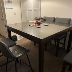 Table With Chairs And Bench
