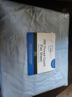 Mainstays twin 200 thread count flat sheet.