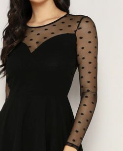 Cut out Back Dobby Mesh Yoke Swing Dress