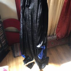 Black Velvet Long Hooded  Large Cape