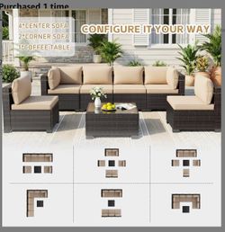 7 piece backyard furniture set