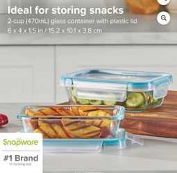 2 cup glass container, no lid