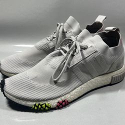 Adidas Primeknit NMD Boost Racer Mens Gray Sneakers Size 12 CQ2443