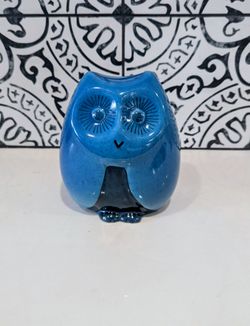 Vintage Baldelli Italy Ceramic Owl Coin Bank