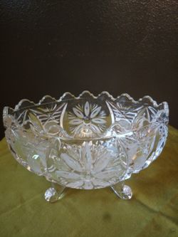Lead Crystal Footed Dish