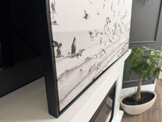 Black and White Beach Image