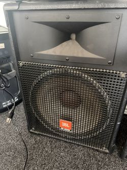 Mixer, Amp Two 15’ JBL Sound System