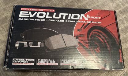 “PowerStop Z23-1838 Front Carbon Fiber Ceramic Brake Pads for Land Rover & Jaguar Models.”