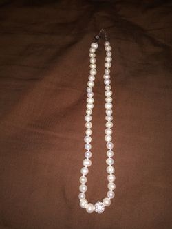 REAL PEARL /925 STERLING SILVER NECKLACE