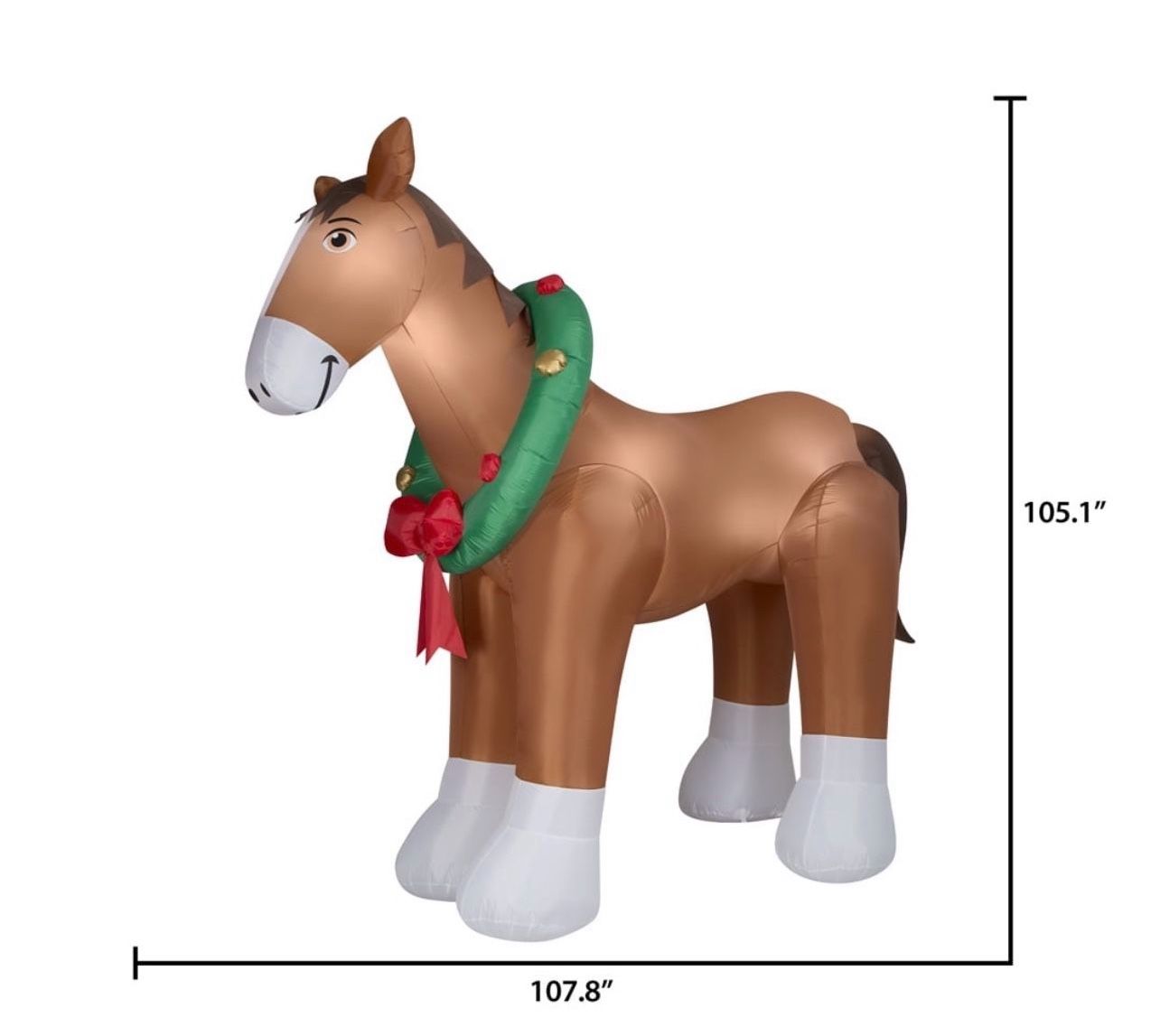 9` Clydesdale Horse Inflatable Christmas Decoration