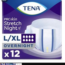 TENA ProSkin Overnight Protection Incontinence Underwear for Women & Men, Stretch, Brief, 