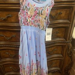 New With Tag Long Pleated Chiffon Dress 7 8 Or 9