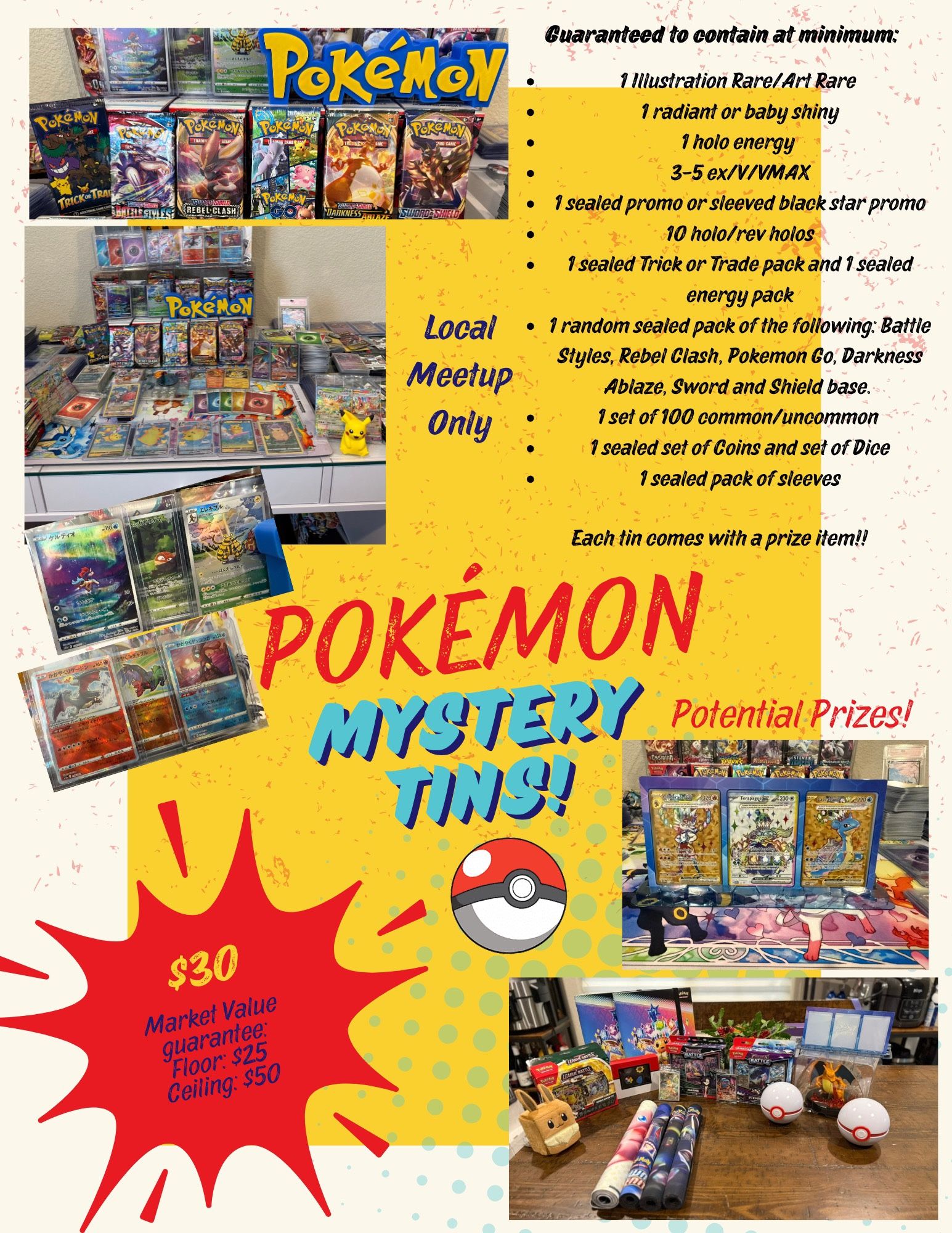 $30 Pokemon Card Mystery Tins!