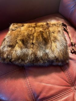 Vintage Soft Mink Muff W/zip Purse
