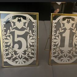 Papel picado Table Numbers 