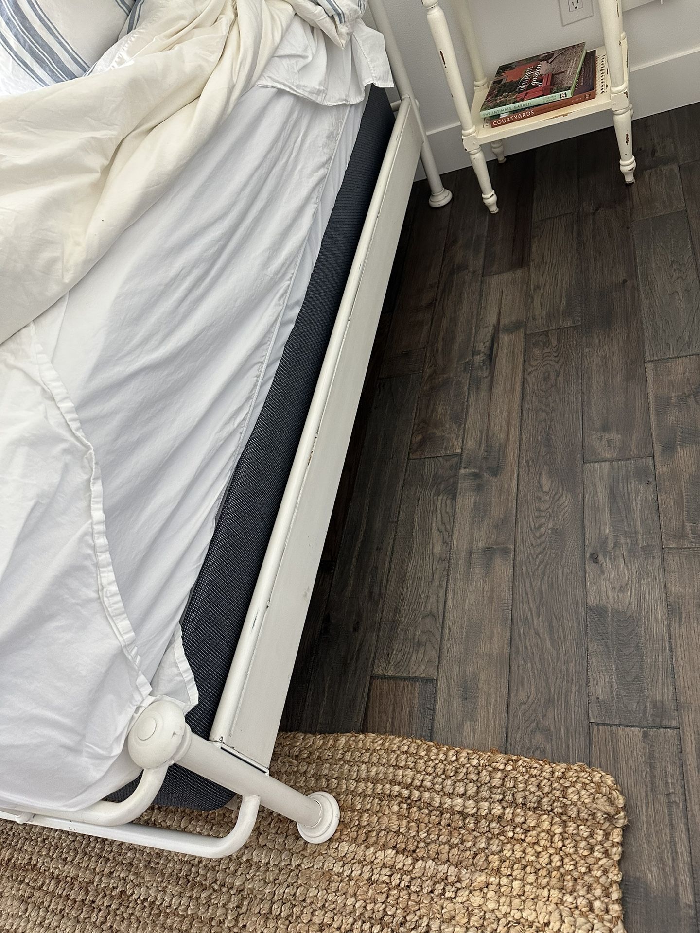 Restoration Hardware, QuatreFoil, White Iron Bed (Full) for Sale in