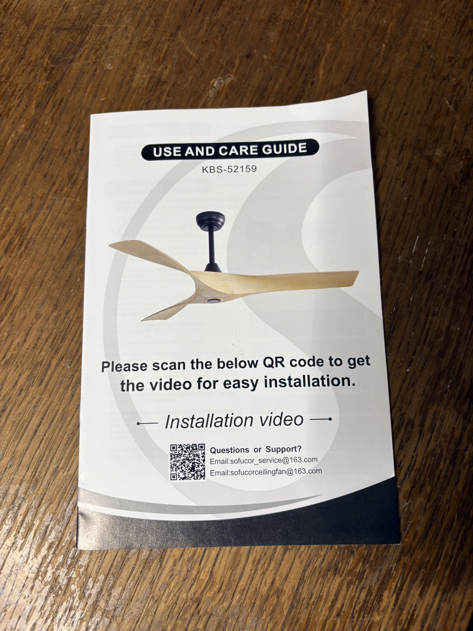 52 in. Indoor/Outdoor Ceiling Fans without Light, 6-Speed