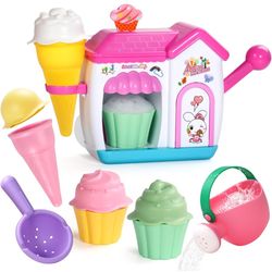 Brand New Bath Toys for Kids Ages 4-8 Ice Cream Bath Toys for Kids Ages 3-5 Bathtub Ice Cream Foam Maker Bubble Pretend Cake Play Set