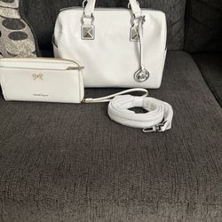 New White Purse With Wallet 