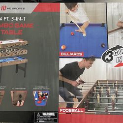 3 In 1 Play Table Foosball Hockey Billards 