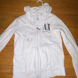white Armani Exchange Hoodie 