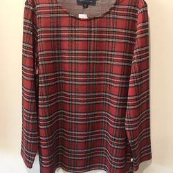 tommy hilfiger Women’s top/blouse/plaid/size XL/new