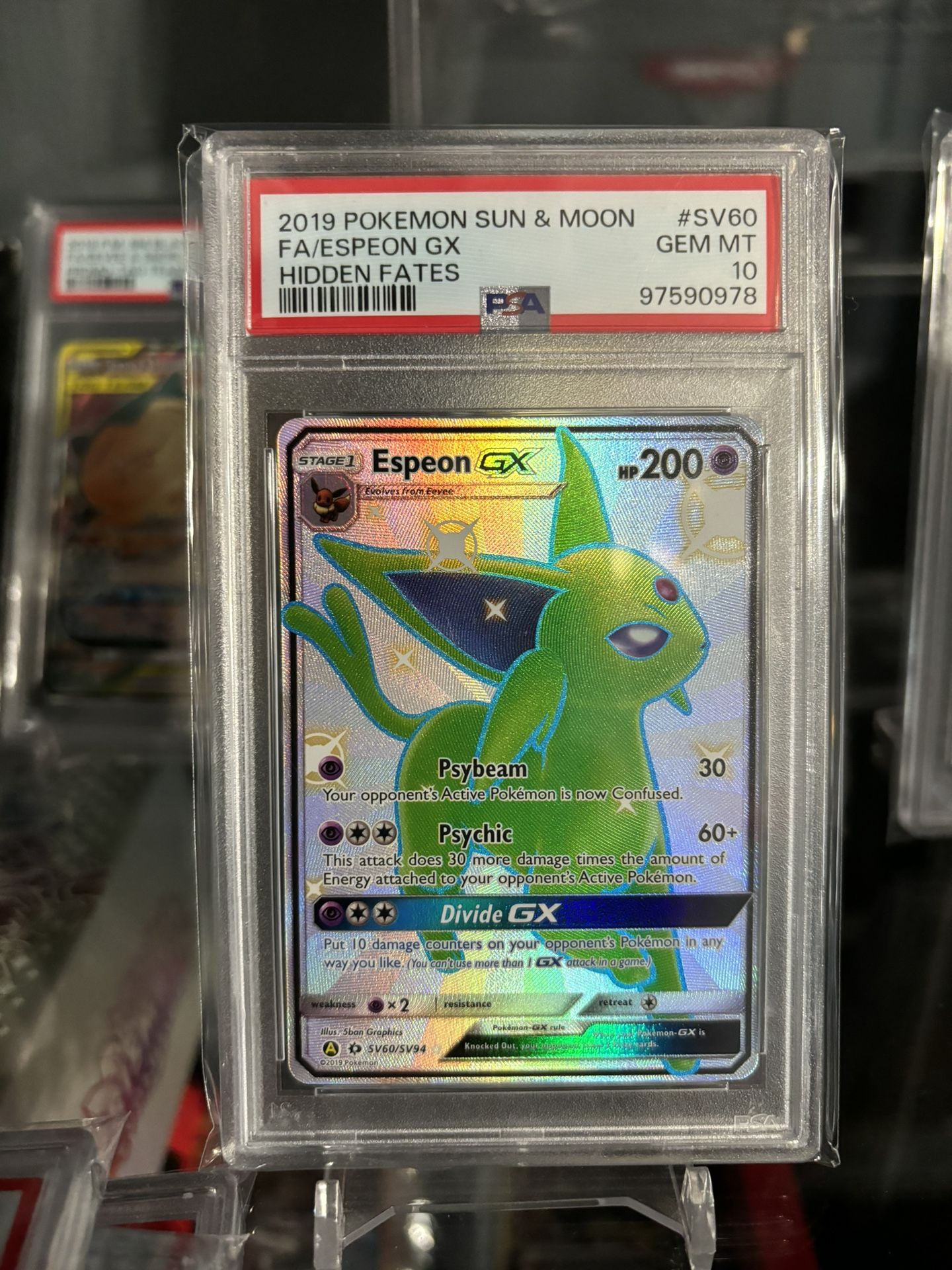 Shiny Espeon Hidden Fates Psa 10