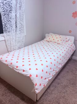 Twin Bed + 2 Mattresses & Storage – IKEA BRIMNES