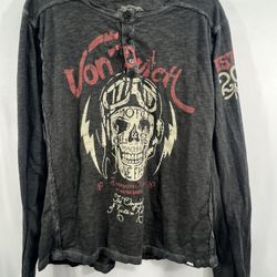 Rare Von Dutch Men's / unisex graphic long sleeve Size Medium (#TG)
