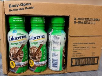 🍫24pk Glucerna Hunger Smart Chocolate - Case of 24 Bottles (Exp. Jan 2027)