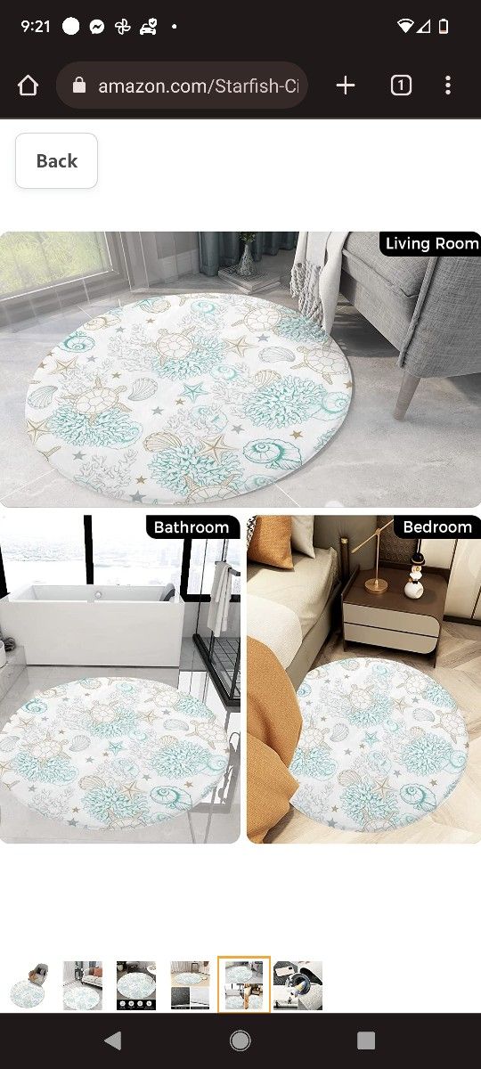 $65 ONE HONEY ROUND 60 AREA RUG