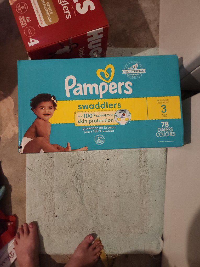 Pampers Swaddlers Size 3 W Wipes