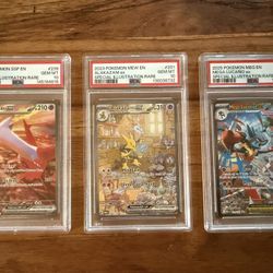 3 PSA 10  Pokemon Cards