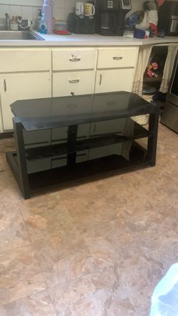 Glass tv stand