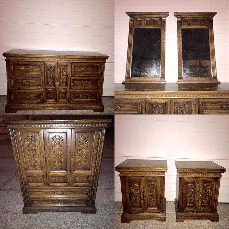 MCM Six (6) Pc Bedroom Set by Burlington House Futniture