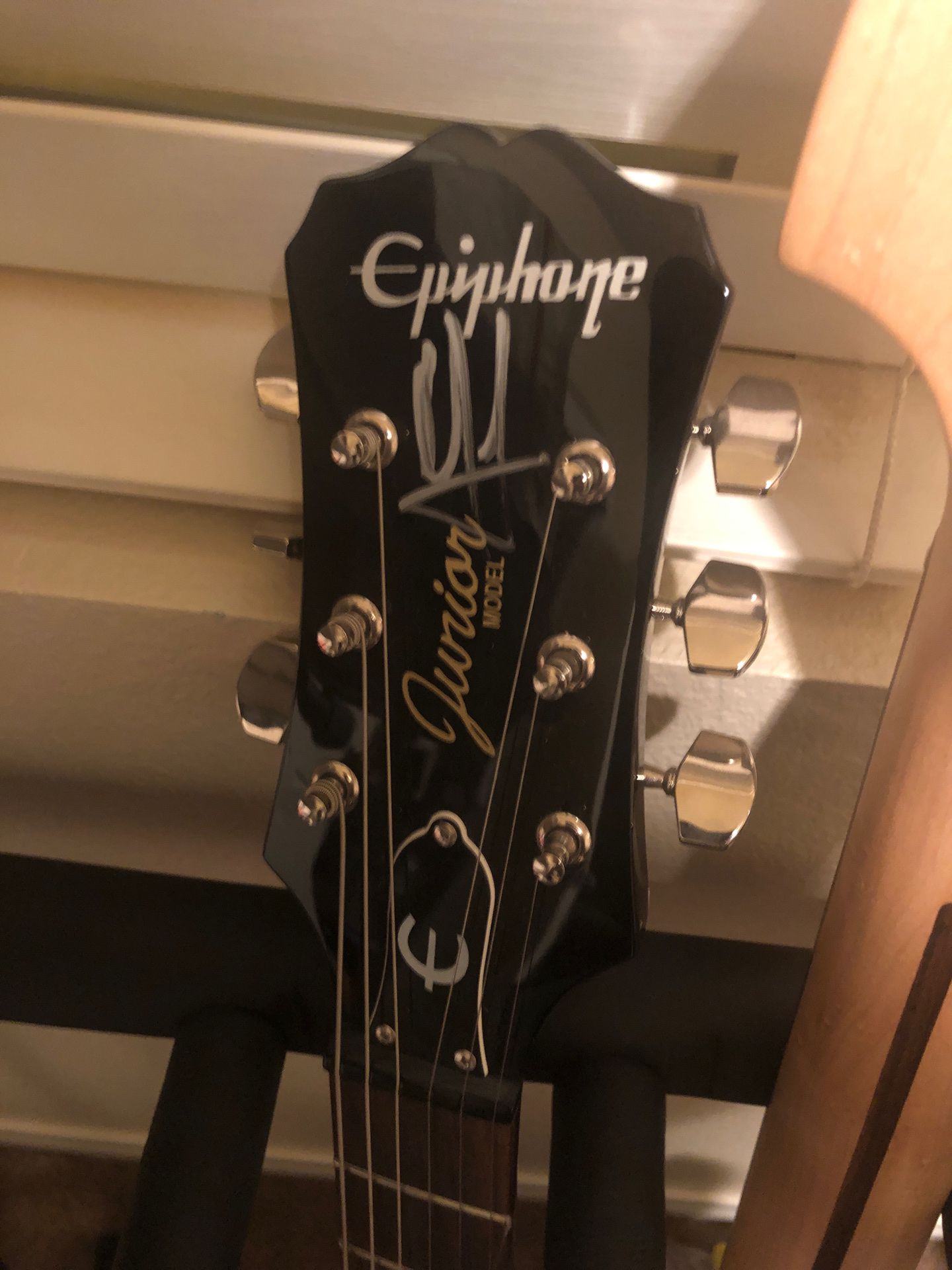 Autographed guitar, authorized paperwork included