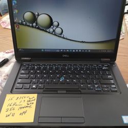 Dell 14 Inch I5 8th gen 16 Ram 240 Hard Drive NVMe 
