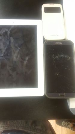 Ipad air 2 ..Galaxy mega cracked screen....Galaxy s4