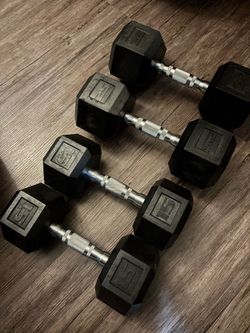 DUMBBELL WEIGHTS 2x15 and 2x25 lbs $70 FIRM