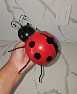 Ladybug metal artwork