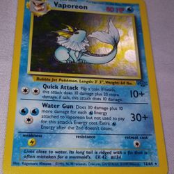 Pokemon Vaporeon From Jungle Set