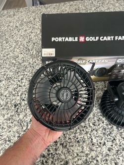Portable golf cart fans