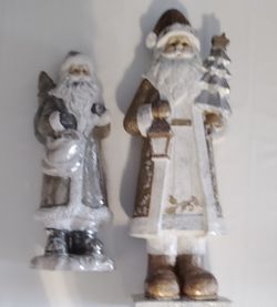 (2)Santa Figurine - Santa Father Christmas St. Nicholas
