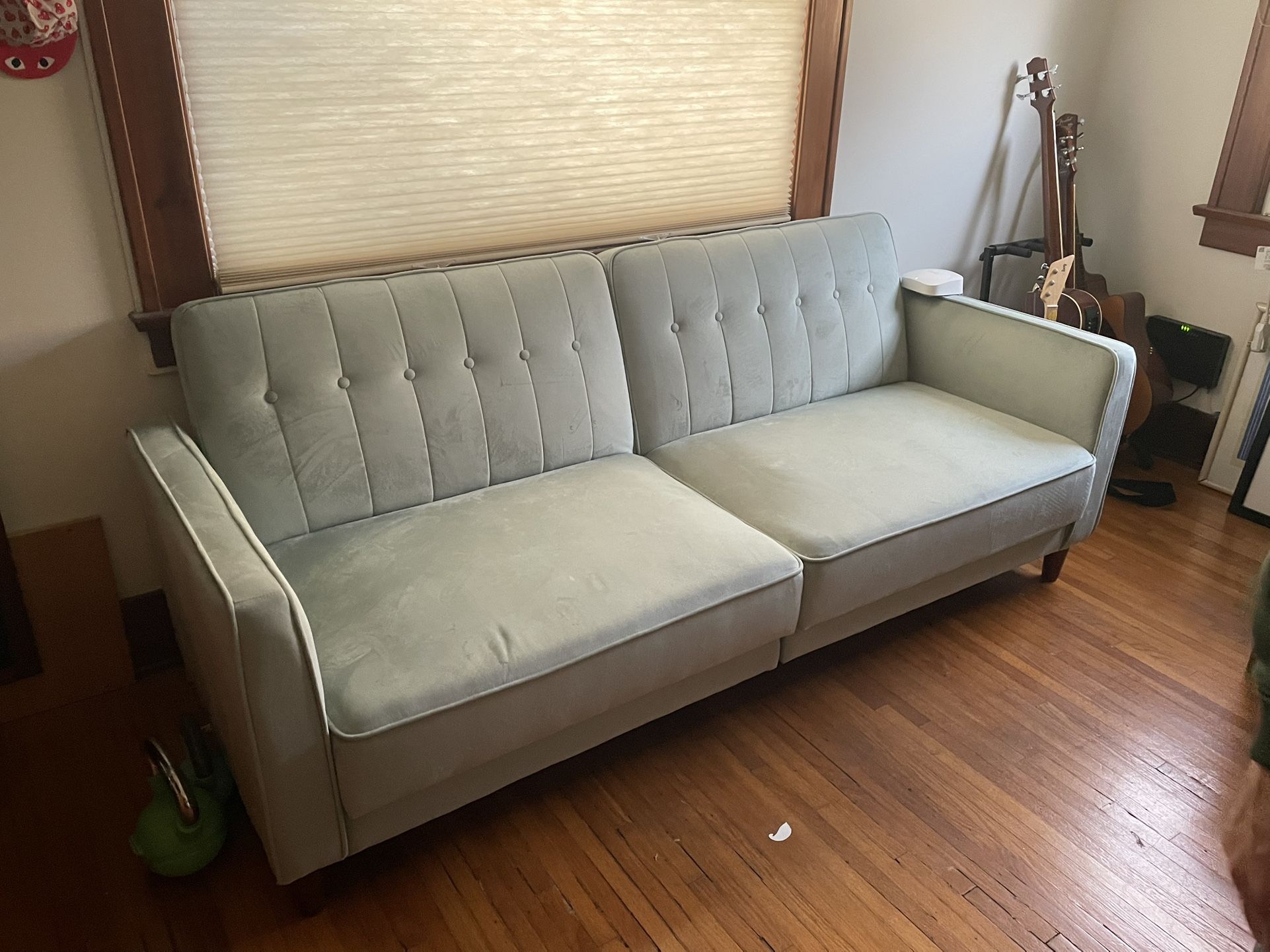 Futon Couch - Sage Green Velvet