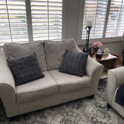 2 (two) Gray Loveseats 