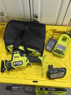 Ryobi Hacksaw,2ah Battery Charger And Bag