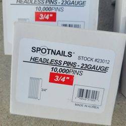 Headless Pin Nails- 3/4" - 23 Guage - 10,000bx