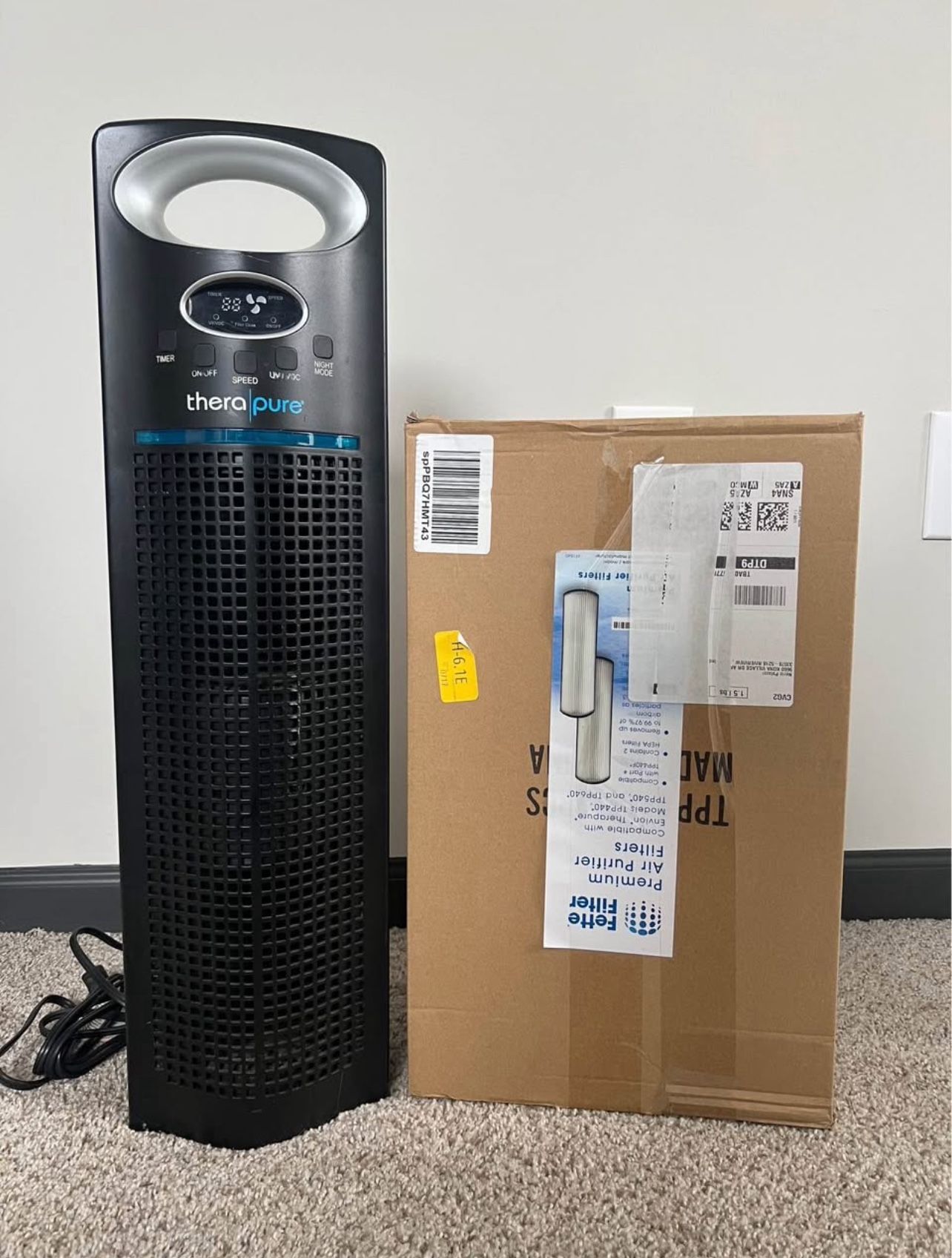 thera|pure air purifier with extra filters