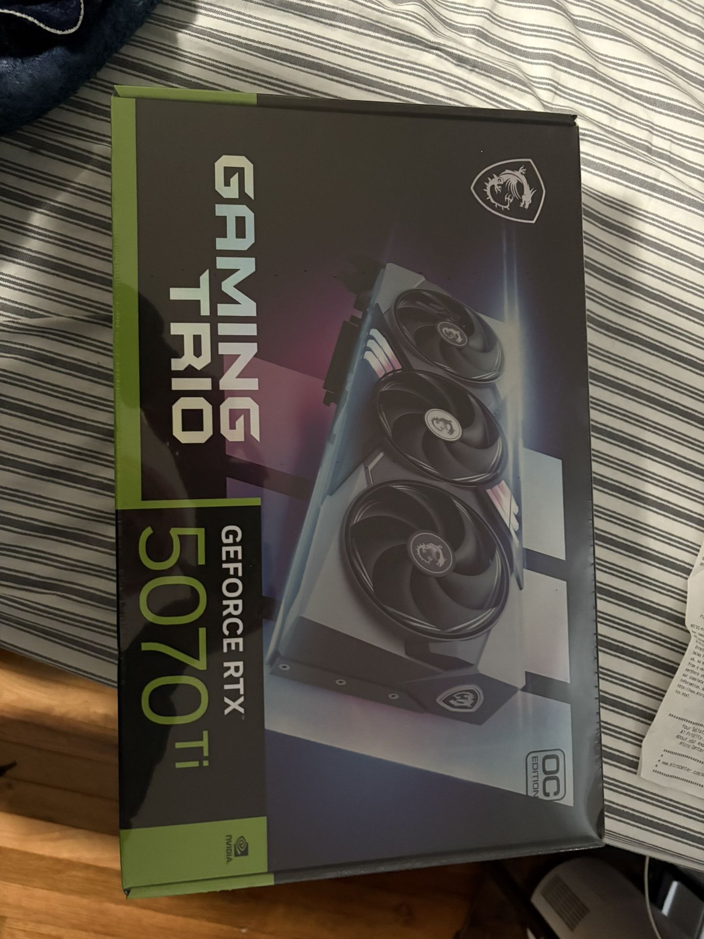 msi nvidia geforce rtx 5070 ti gaming trio plus overclocked triple fan 16gb
